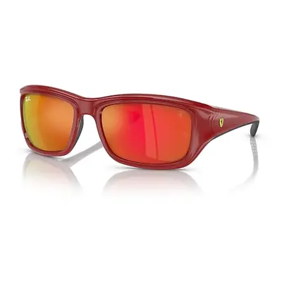 Ray-Ban Sunglasses Man Rb4405m Scuderia Ferrari Collection - Red On Black Frame Orange Lenses 59