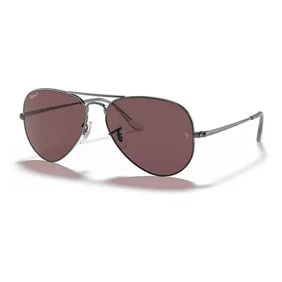 Ray-Ban Sunglasses Unisex Aviator Metal II - Gunmetal Frame Violet Lenses Polarized 62-14