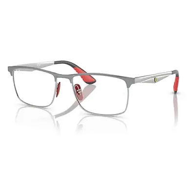 Ray-Ban Eyeglasses Unisex Rb6516m Optics Scuderia Ferrari Collection - Silver Frame Clear Lenses