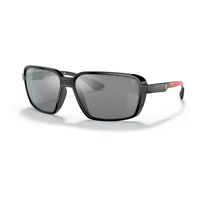 Ray-Ban Sunglasses Unisex Rb8360m Scuderia Ferrari Collection - Black Frame Silver Lenses 62-15