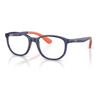 Ray-Ban Eyeglasses Children Rb1619 Optics Kids - Blue On Orange Frame Clear Lenses Polarized 47-