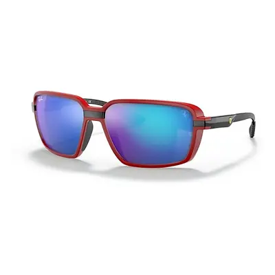 Ray-Ban Sunglasses Unisex Rb8360m Scuderia Ferrari Collection - Black Frame Blue Lenses 62-15