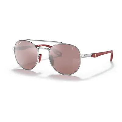 Ray-Ban Sunglasses Unisex Rb3696m Scuderia Ferrari Collection - Silver Frame Silver Lenses Polar