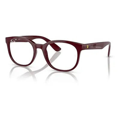 Ray-Ban Eyeglasses Unisex Rb7231m Optics Scuderia Ferrari Collection - Dark Red Frame Demo Lens 