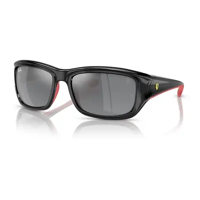 Ray-Ban Sunglasses Man Rb4405m Scuderia Ferrari Collection - Black On Red Frame Silver Lenses 59