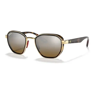 Ray-Ban Sunglasses Unisex Rb3674m Scuderia Ferrari Collection - Shiny Tortoise Frame Brown Lense