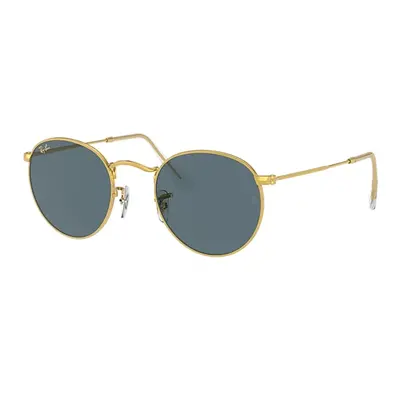 Ray-Ban Sunglasses Man Round Metal Legend Gold - Gold Frame Blue Lenses 47-21