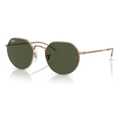 Ray-Ban Sunglasses Unisex Jack Rose Gold - Rose Gold Frame Green Lenses 55-20