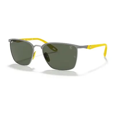 Ray-Ban Sunglasses Unisex Rb3673m Scuderia Ferrari Collection - Yellow Frame Green Lenses 56-17