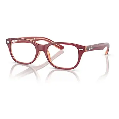 Ray-Ban Eyeglasses Unisex Rb1555 Optics Kids - Top Red & Violet & Orange Frame Demo Lens Lenses 