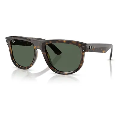 Ray-Ban Sunglasses Unisex Boyfriend Reverse - Dark Havana Frame Green Lenses 56-18