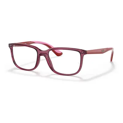 Ray-Ban Eyeglasses Children Rb1605 Optics Kids - Red On Pink Frame Clear Lenses Polarized 49-16