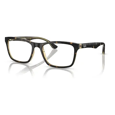 Ray-Ban Eyeglasses Unisex Rb5279 Optics - Havana On Transparent Yellow Frame Clear Lenses Polari