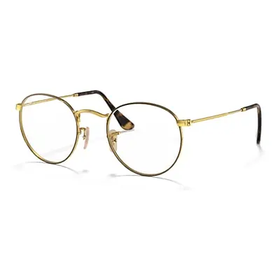 Ray-Ban Eyeglasses Unisex Round Metal Optics - Gold Frame Clear Lenses 47-21