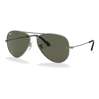 Ray-Ban Sunglasses Unisex Aviator Classic - Grey Frame Green Lenses 55-14