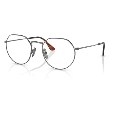 Ray-Ban Eyeglasses Unisex Jack Titanium Optics - Gunmetal Frame Clear Lenses Polarized 51-20