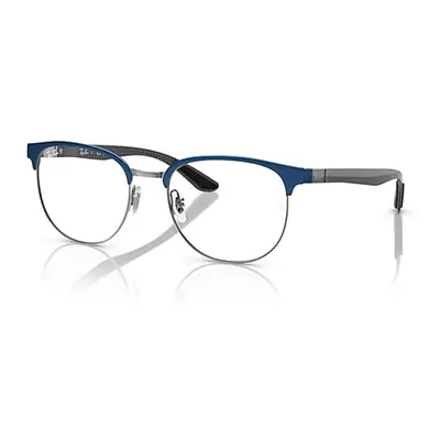 Ray-Ban Eyeglasses Man Rb8422 Optics - Blue On Gunmetal Frame Clear Lenses Polarized 54-19