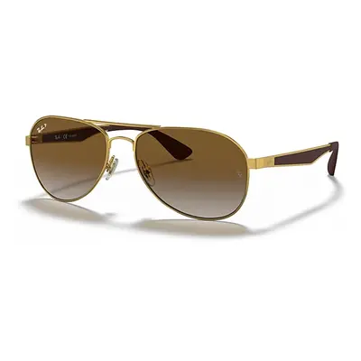 Ray-Ban Sunglasses Unisex Rb3549 - Gold Frame Brown Lenses Polarized 61-16