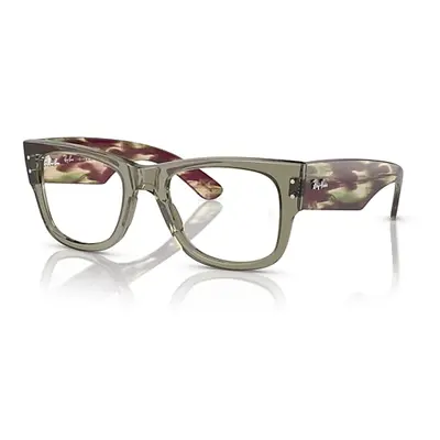 Ray-Ban Eyeglasses Unisex Mega Wayfarer Optics - Striped Green Havana Frame Clear Lenses Polariz