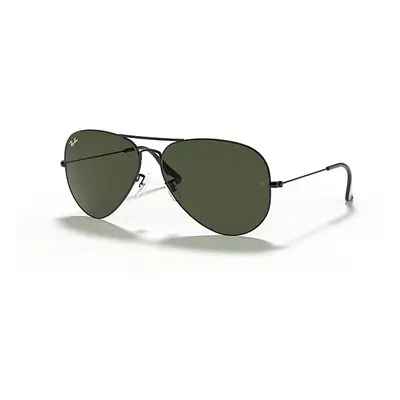 Ray-Ban Sunglasses Unisex Aviator Large Metal II - Black Frame Green Lenses 62-14