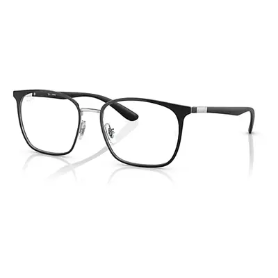 Ray-Ban Eyeglasses Unisex Rb6486 Optics - Black Frame Clear Lenses Polarized 52-17