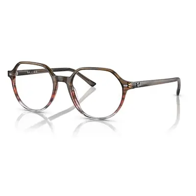 Ray-Ban Eyeglasses Unisex Thalia Optics - Striped Brown & Red Frame Clear Lenses Polarized 51-18