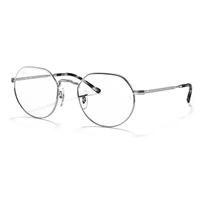 Ray-Ban Eyeglasses Unisex Jack Optics - Shiny Silver Frame Clear Lenses Polarized 51-20