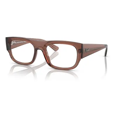 Ray-Ban Eyeglasses Unisex Kristin Optics Bio-based - Transparent Brown Frame Clear Lenses Polari