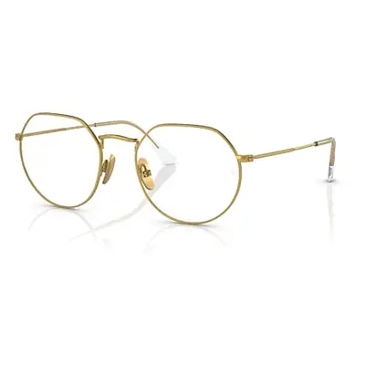 Ray-Ban Eyeglasses Unisex Jack Titanium Optics - Gold Frame Clear Lenses Polarized 49-20