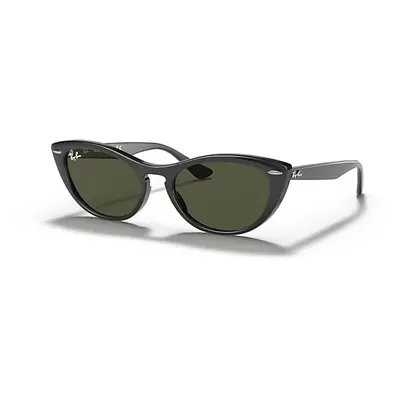 Ray-Ban Sunglasses Woman Nina - Black Frame Green Lenses 54-18