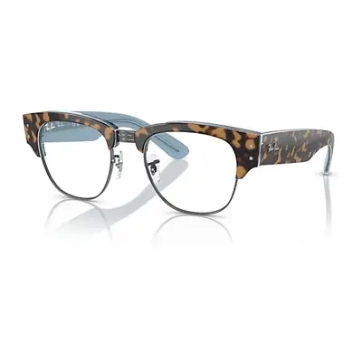 Ray-Ban Eyeglasses Unisex Mega Clubmaster Optics - Havana On Light Blue Frame Clear Lenses Polar