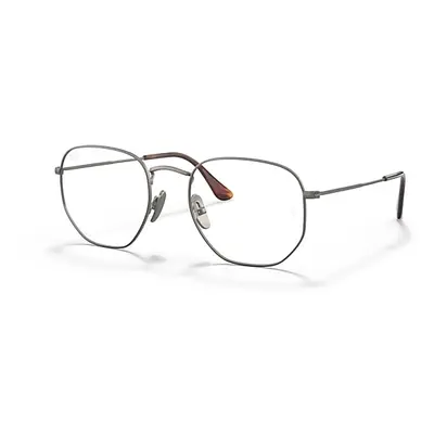 Ray-Ban Eyeglasses Unisex Hexagonal Titanium Optics - Gunmetal Frame Clear Lenses Polarized 51-2