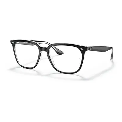 Ray-Ban Eyeglasses Unisex Rb4362 Optics - Black Frame Clear Lenses Polarized 53-18