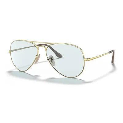 Ray-Ban Sunglasses Unisex Rb3689 Solid Evolve - Arista Gold Frame Grey Lenses 55-14