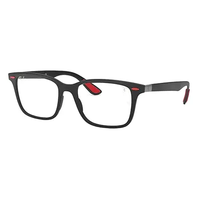 Ray-Ban Eyeglasses Unisex Rb7144m Scuderia Ferrari Collection - Black Frame Clear Lenses 53-18