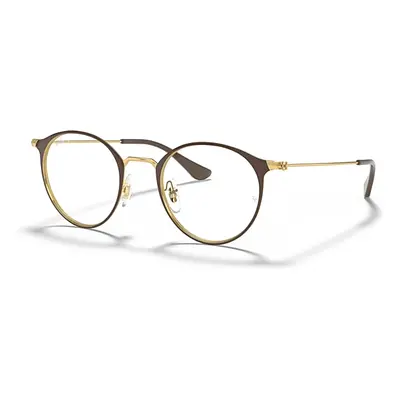 Ray-Ban Eyeglasses Unisex Rb6378 Optics - Gold Frame Clear Lenses Polarized 47-21