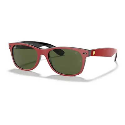 Ray-Ban Sunglasses Unisex Rb2132m Scuderia Ferrari Collection - Red Frame Green Lenses 55-18