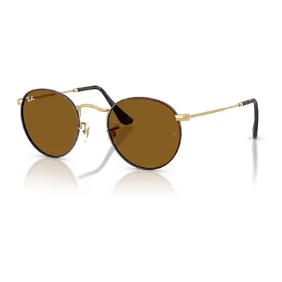 Ray-Ban Sunglasses Man Round Metal - Matt Arista Gold Frame Brown Lenses 50-21