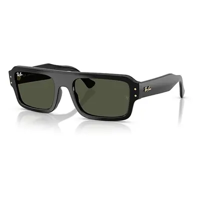 Ray-Ban Sunglasses Unisex Lukas Bio-based - Black Frame Green Lenses 56-20