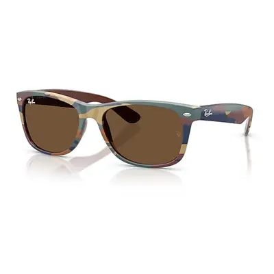 Ray-Ban Sunglasses Unisex New Wayfarer Classic - Brown/blue Camouflage Frame Brown Lenses 55-18