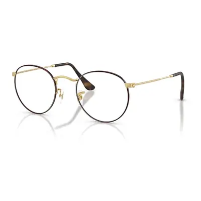 Ray-Ban Eyeglasses Unisex Round Metal Optics - Matte Arista Gold Frame Clear Lenses 47-21