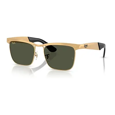 Ray-Ban Sunglasses Unisex Wayfarer Deluxe - Sandblasted Legend Gold Frame Green Lenses 56-18