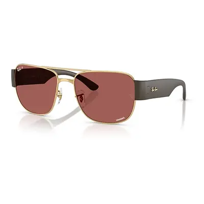 Ray-Ban Sunglasses Unisex Rb3756ch Chromance - Sand Brown Frame Violet Lenses Polarized 56-18