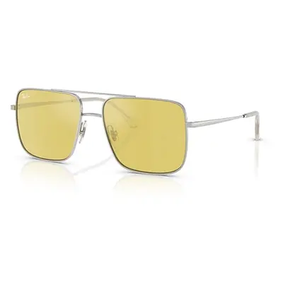 Ray-Ban Sunglasses Unisex Ari Bio-based - Silver Frame Yellow Lenses 56-16