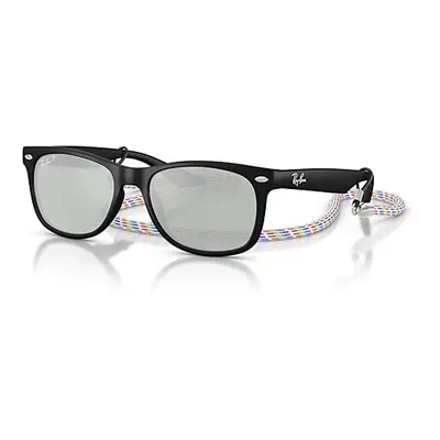 Ray-Ban Sunglasses Children New Wayfarer Kids Summer Capsule - Rubber Black Frame Green Lenses 4