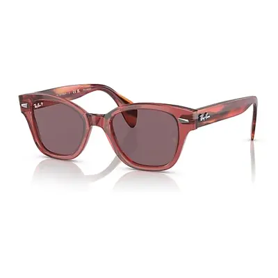 Ray-Ban Sunglasses Unisex Rb0880s - Striped Pink Havana Frame Violet Lenses Polarized 52-19