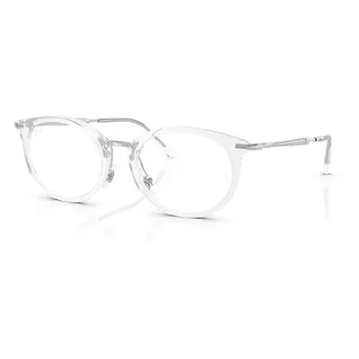 Ray-Ban Eyeglasses Unisex Rb7255 Optics - Silver Frame Clear Lenses Polarized 51-20