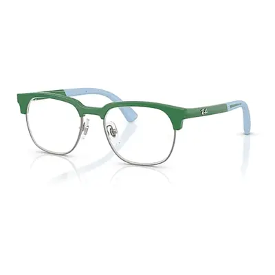 Ray-Ban Eyeglasses Unisex Rb1641 Optics Kids Bio-based - Green On Rubber Light Blue Frame Clear 