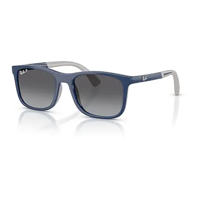 Ray-Ban Sunglasses Unisex Rb9084s Kids Bio-based - Blue On Rubber Grey Frame Brown Lenses Polari