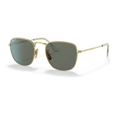 Ray-Ban Sunglasses Man Frank Titanium - Gold Frame Green Lenses Polarized 48-20